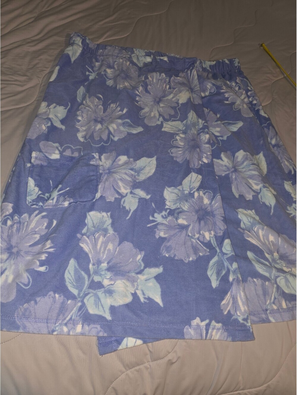 STAN HERMAN LADIES XL Purple Floral Tubetop Robe NWT